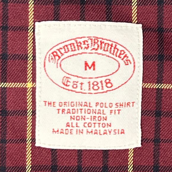 Brooks Brothers Casual Shirt Non-Iron Traditional Red Check Long-Slv Button-Down - Picture 4 of 13